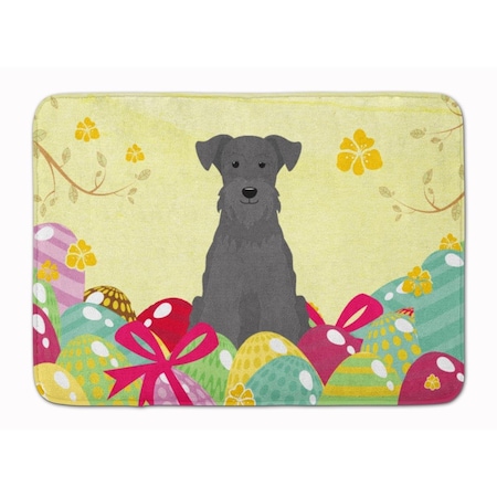 Carolines Treasures Easter Eggs Miniature Schanuzer Black Machine Washable Memory Foam Mat BB6051RUG
